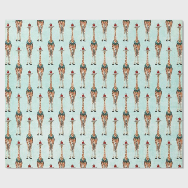 FEST-GIRAFFE-Wrackpapier Geschenkpapier (Flach)