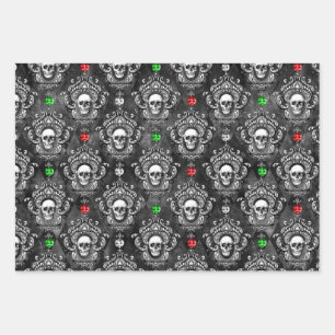 Fest Gothic Weihnachtswrapping Paper Geschenkpapier Set
