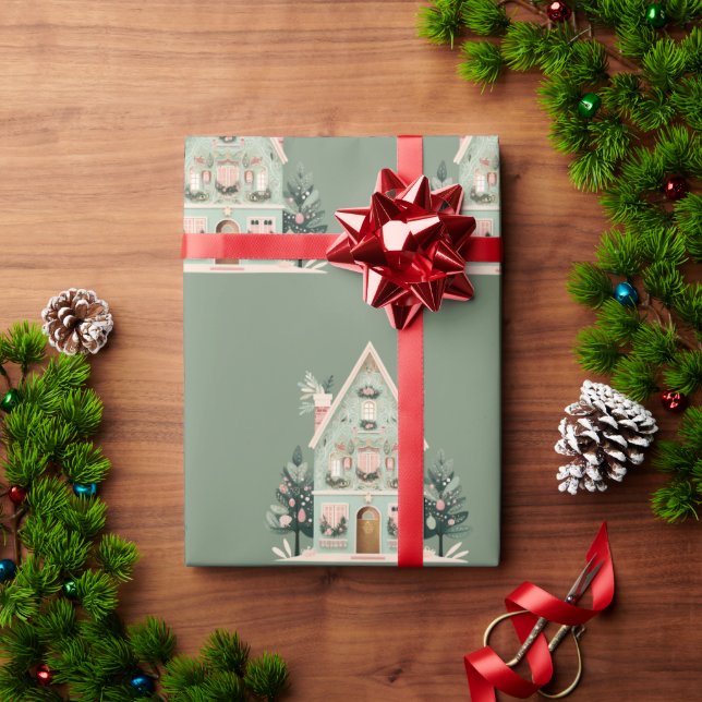 Fest-Häuser-Umschlagpapier Geschenkpapier (Feiertagsgeschenk)