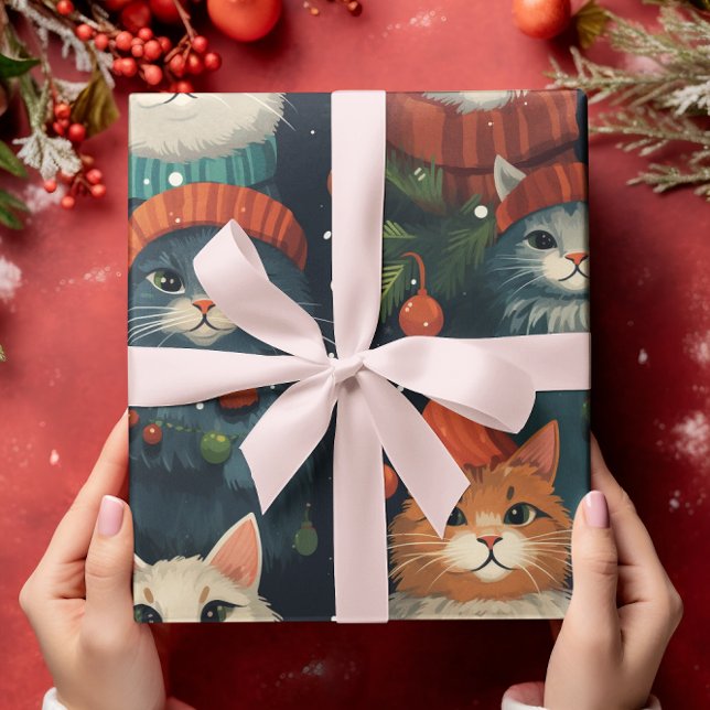 Fest Katzen Urlaubspapier Geschenkpapier (Von Creator hochgeladen)