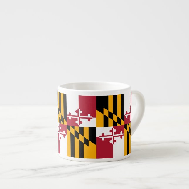 Fest-Maryland-Staatsflagge Espressotasse (Vorderseite Rechts)