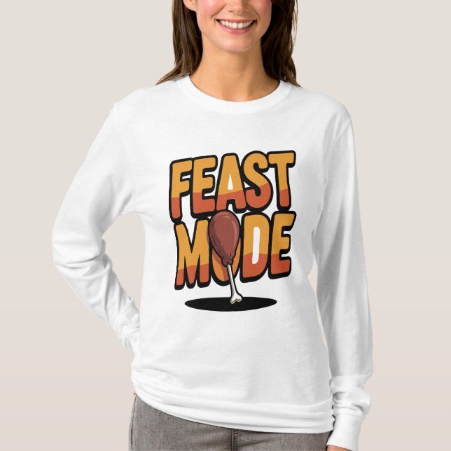 Fest Mode Erntedank Funny Turkey Leg Urlaub T-Shirt (Vorderseite)