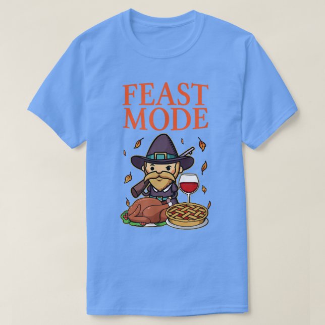Fest Mode Happy Thanksgiving Türkei dankbar Fami T-Shirt (Design vorne)
