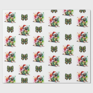 Fest Mops Wrapping Paper - Christmas Dog Delight Geschenkpapier