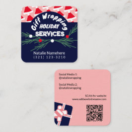 Fest rosa Moderner Beruflicher Geschenkservice Quadratische Visitenkarte