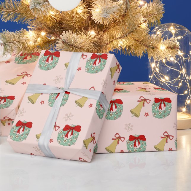 Fest rosa Weihnachtswrapping Paper Geschenkpapier (Feiertage)