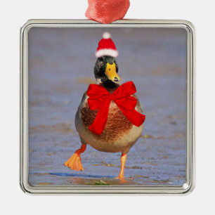 Fest Spaß Mallard Ente Weihnachten Ornament Aus Metall