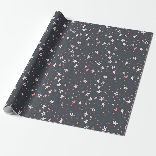 Fest Stars Wrapping Paper Geschenkpapier (Ungerollt)