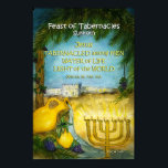 Fest Tabernacles Sukkoth Inspiration Kunst Poster<br><div class="desc">Ideal für eine Kirche, um das Fest der Tabernacles zu feiern. Ein Ausdruck meiner originalen Aquarellmalerei, inspiriert vom antiken Fest der Tabernacles, gefeiert in Jerusalem, Israel. Verse: "Jesus tabernacled unter den Menschen Wasser des Lebens Licht der Welt" Johannes 1:1, 14; 7:37; 8:12</div>