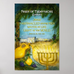Fest Tabernacles Sukkoth Inspiration Kunst Poster
