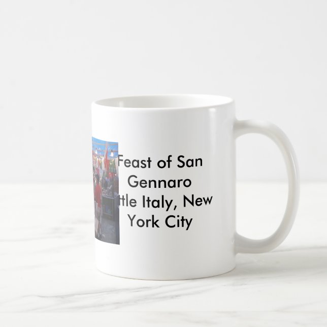 Fest von San Gennaro wenig Italien, New York City Kaffeetasse (Rechts)
