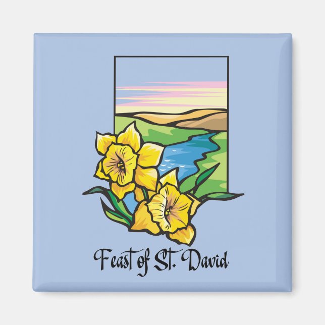 Fest von St. David Daffodils Magnet (Vorne)