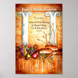 Fest von Wochen - Pentecost Shavuot inspirierend Poster