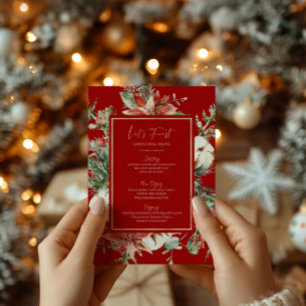 Fest Weihnachtsmenü Weihnachtsrahmen Menükarte