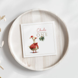 Fest Winter Birthday One Silly Christmas Goose Serviette