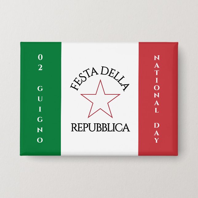 Festa della Repubblica - Nationalfeiertag Italiens Button (Vorderseite)