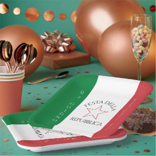 Festa della Repubblica - Nationalfeiertag Italiens Pappteller