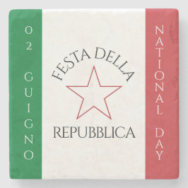 Festa della Repubblica - Nationalfeiertag Italiens Steinuntersetzer