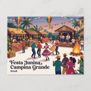Festa Junina Campina Grande Brasilien Postkarte