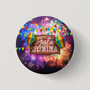 Festa Junina Fireworks Button