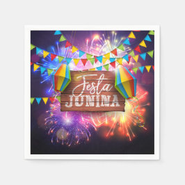 Festa Junina Fireworks Serviette