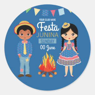 Festa Junina Firmen-/Vereinsfeier Runder Aufkleber