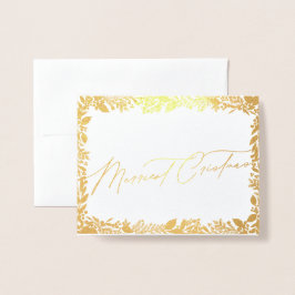 Festbeeren Traditionelle grüne und rote Weihnachts Folienkarte