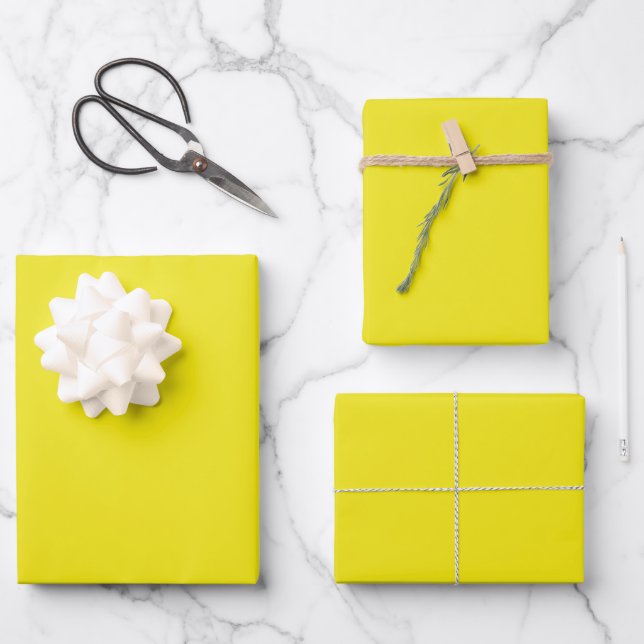 Feste Ananas, hellgelb Geschenkpapier Set (Vorderseite)