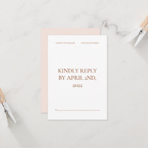 Feste Aussage Hochzeit RSVP-Karte Einladung