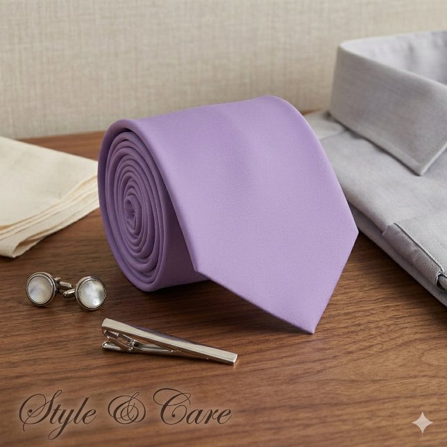 Feste, blassfarbene Lila Farbtöne Krawatte (Solid Pale Purple Color Formal Neck Tie)