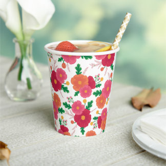 Feste Blüten Papier-Party-Tasse Pappbecher