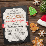 Feste Chalkboard Cookie Exchange Weihnachtsfeierta Einladung<br><div class="desc">Feiern Sie Weihnachten in diesem Jahr stilvoll mit diesen trendigen Cookie-Austausch-Feierlichkeiten Einladungen. Das Design ist leicht mit Ihrer eigenen Formulierung zu personalisieren und Ihre Gäste werden begeistert sein,  wenn sie diese fabelhaften Einladungen erhalten.</div>