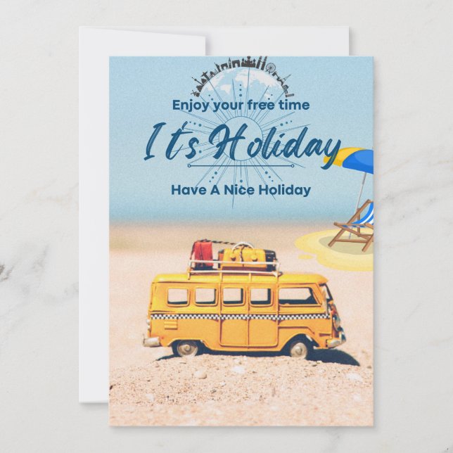 Feste Ferienkarte - Einmalige Grußkarte Feiertagskarte (Vorderseite)