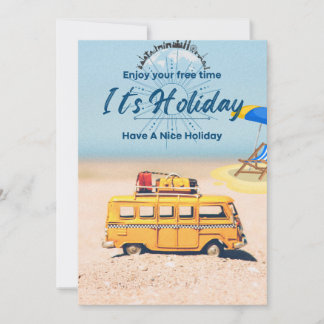 Feste Ferienkarte - Einmalige Grußkarte Feiertagskarte