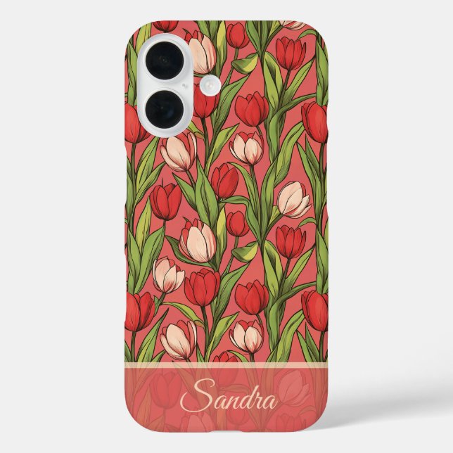 Feste Geschenk Tulpe Blumen Custom Case-Mate iPhone Hülle (Rückseite)