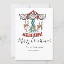 Feste Rentier-Urlaubskarte