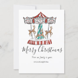 Feste Rentier-Urlaubskarte Einladung