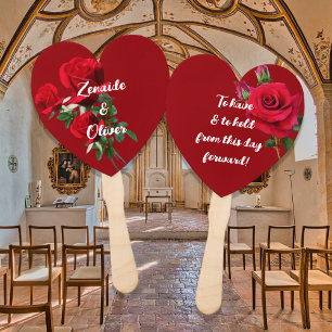 Feste Rote Rosen Hochzeit haben Fächer