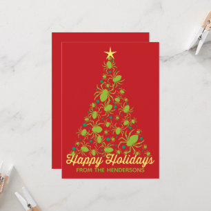 Feste Spinne Holiday Tree Karte