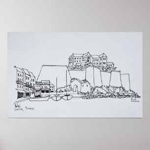 Feste Stadt Calvi   Korsika, Frankreich Poster