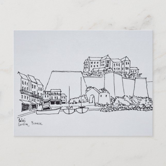 Feste Stadt Calvi | Korsika, Frankreich Postkarte (Vorderseite)