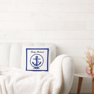 Feste verankerte Nautical Anchor Coastal Artwork Kissen