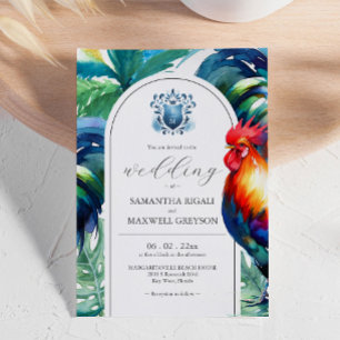 Feste Wasserfarbe Key West Hochzeits Einladungen