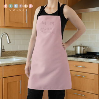 Feste weiche Licht-Pastell-Lachs-Pfirsich-Rosa-Far Schürze