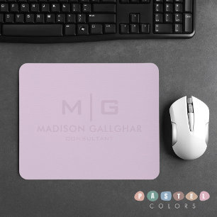 Feste weiche Licht-Pastell-Lavendel-Purpurfarbe Mousepad