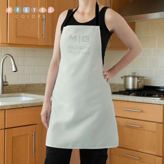 Feste weiche Licht-Pastell-Sage-Moss-Grün-Farbe Schürze (Solid Soft Light Pastel Sage Moss Green Color Apron
)