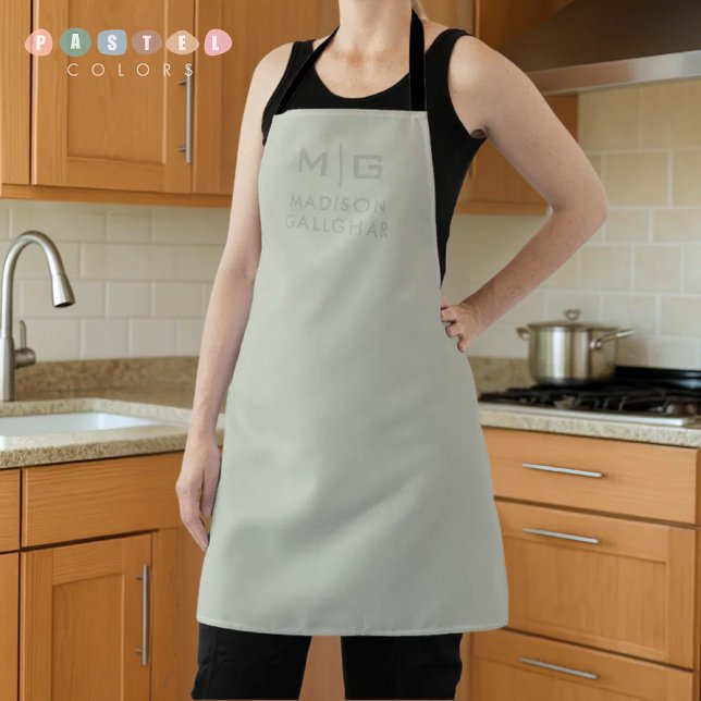 Feste weiche Licht-Pastell-Sage-Moss-Grün-Farbe Schürze (Solid Soft Light Pastel Sage Moss Green Color Apron
)