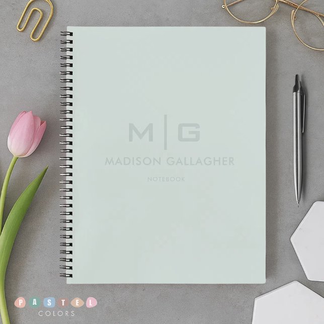 Feste weiche Licht Pastell-Salbei-Moos-Grün-Farbe Notizbuch (Solid Soft Light Pastel Sage Moss Green Color Notebook
)