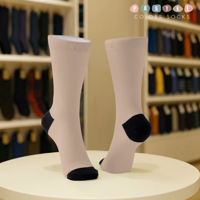 Feste weiche Lichtpaste Pfirsich-Beige-Rosa-Farbe Socken (Solid Soft Light Paste Peach Beige Pink Color Socks
)