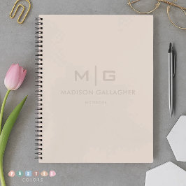 Feste weiche Lichtpastell-Elfenbein-Beige-Creme-Fa Notizbuch